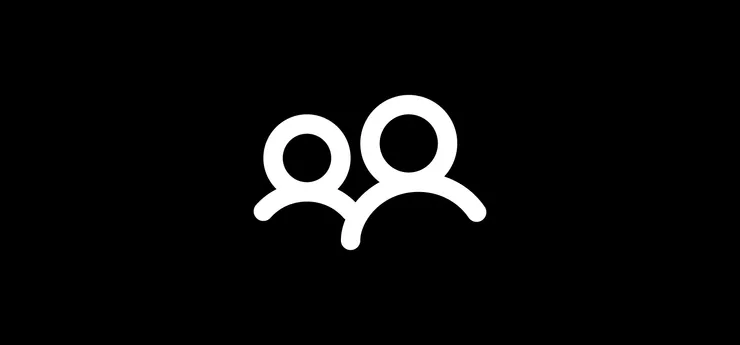 A banner with an icon of two persons together